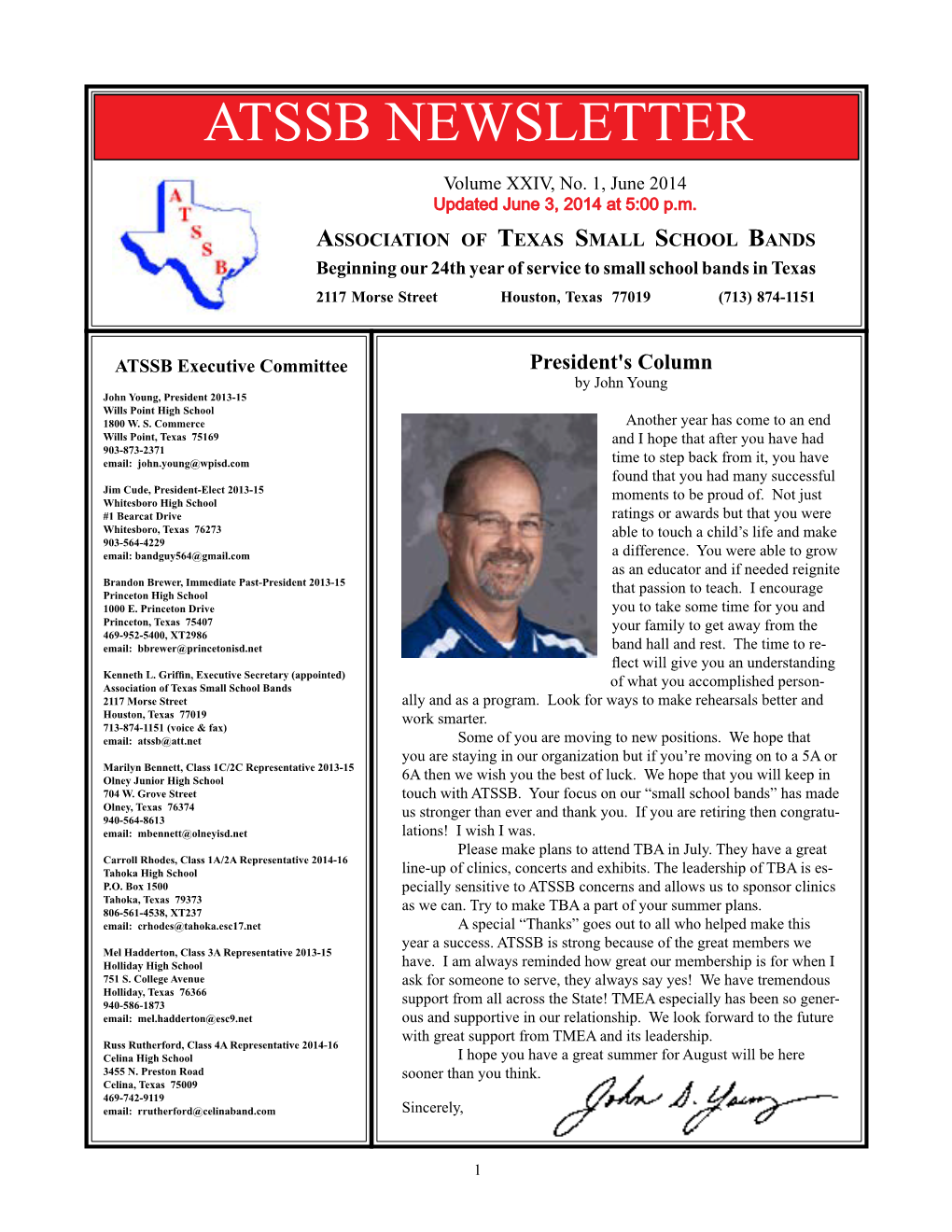 Atssb Newsletter