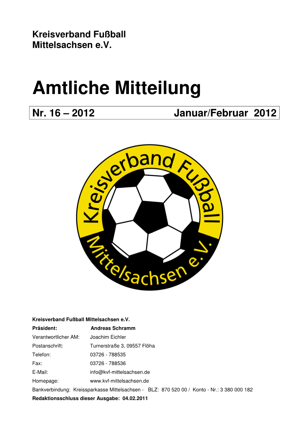 Amtliche Mitteilung