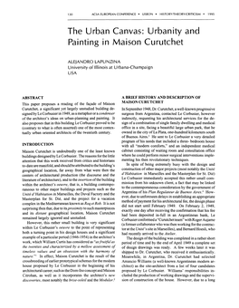The Urban Canvas: Urbanity and Painting in Maison Curutchet