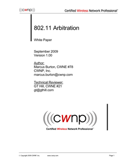 802.11 Arbitration
