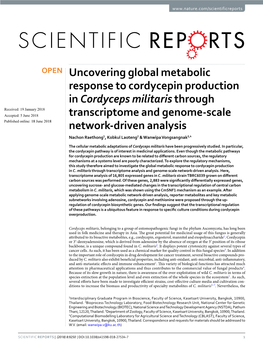 Uncovering Global Metabolic Response to Cordycepin Production