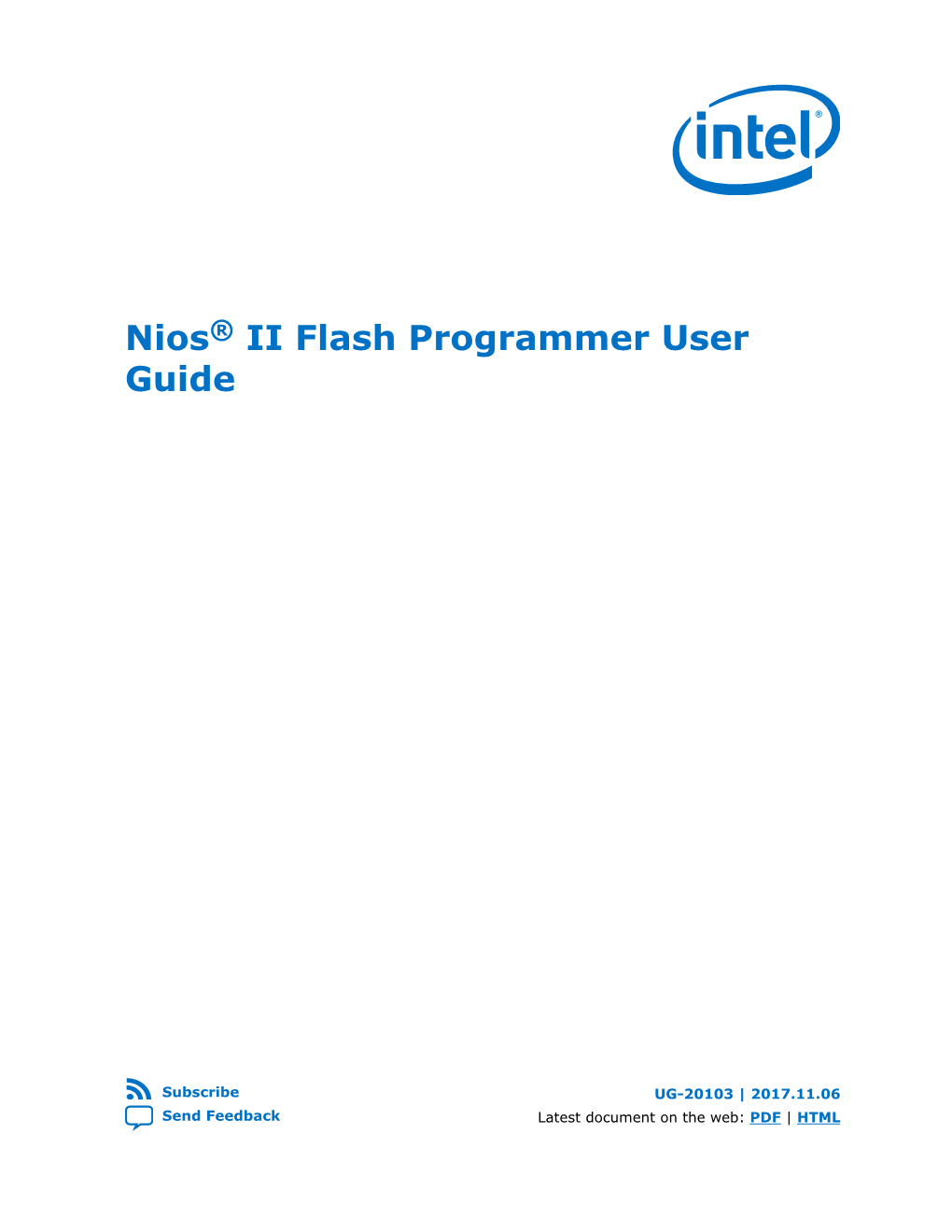 Nios® II Flash Programmer User Guide