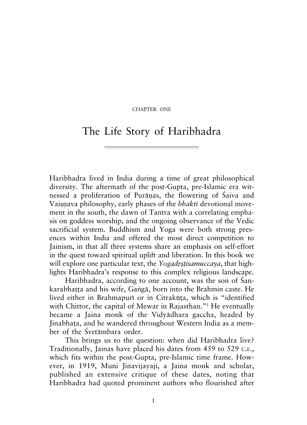 The Life Story of Haribhadra