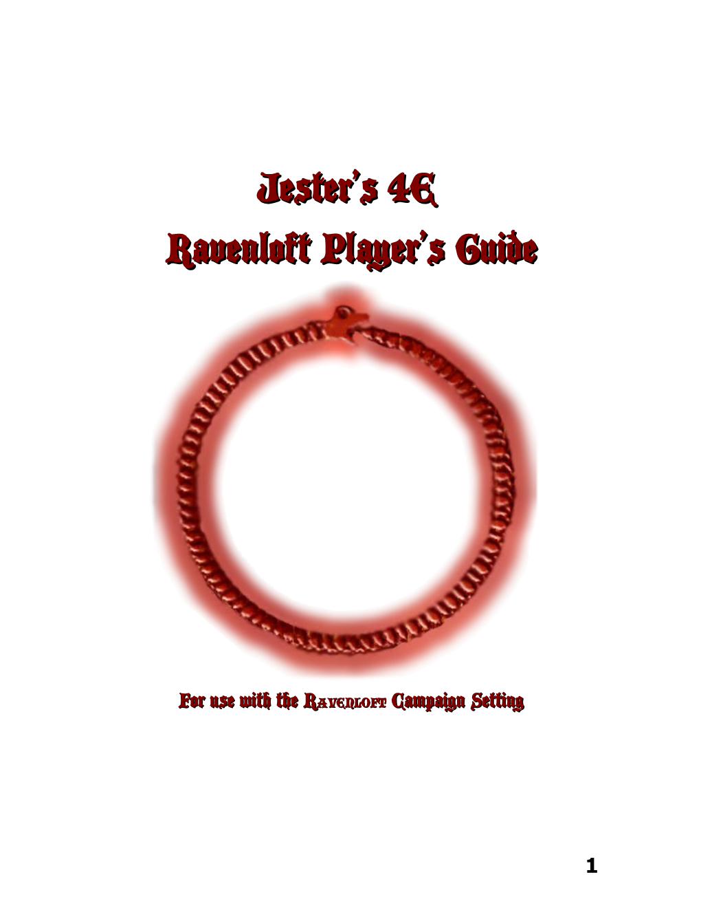 Jester's 4E Ravenloft Player's Guide