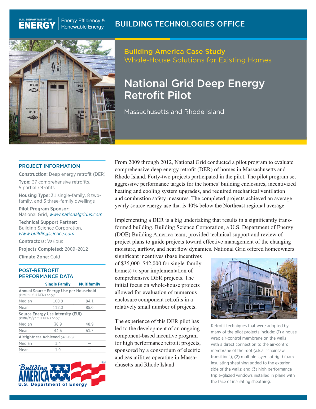 National Grid Deep Energy Retrofit Pilot