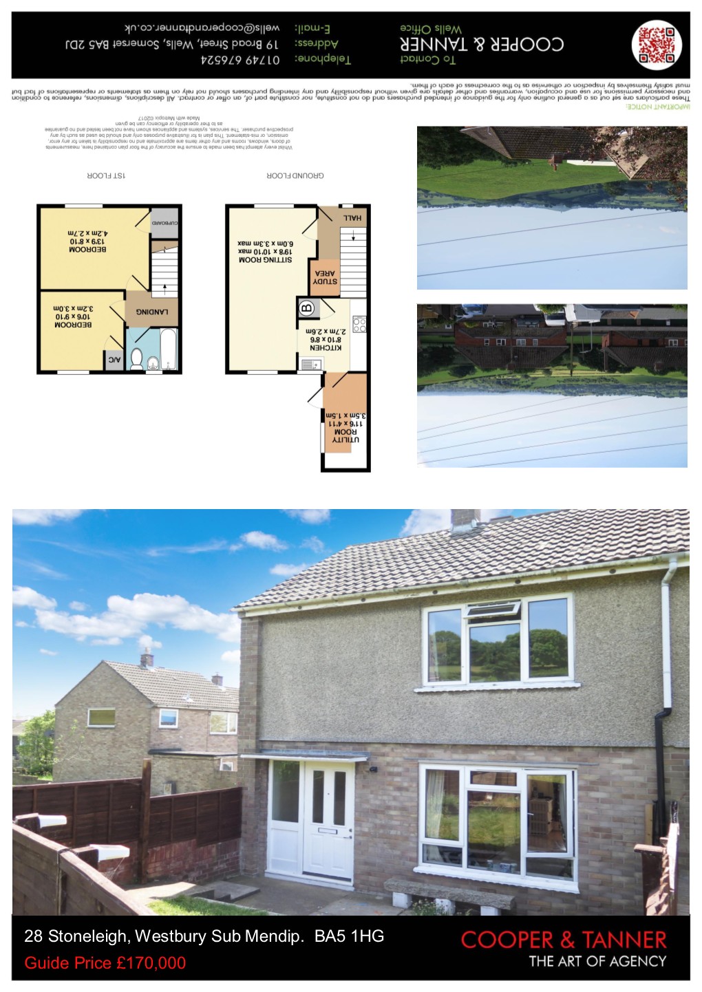 28 Stoneleigh, Westbury Sub Mendip. BA5 1HG Guide Price £170,000 M,D,D,D