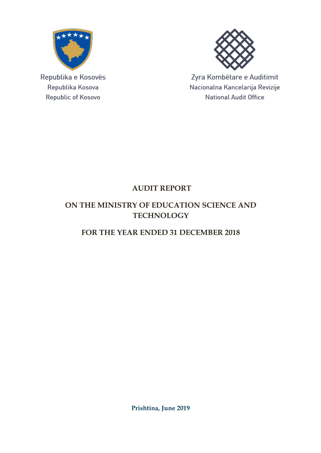 Audit Report on the Ministry of Education Science and Technology