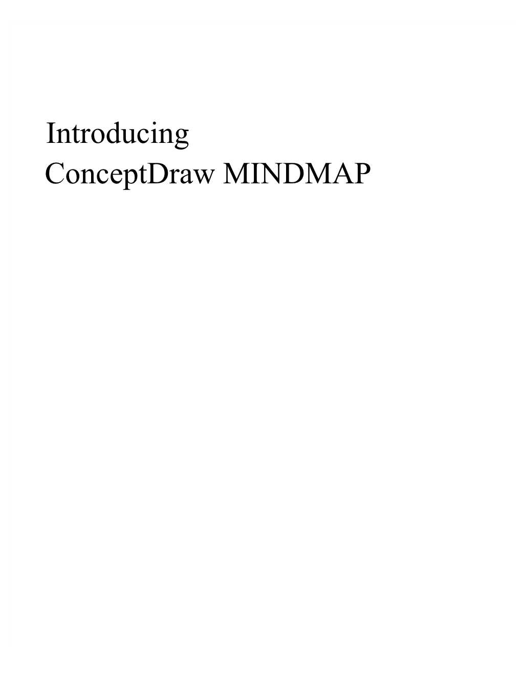 Introducing Conceptdraw MINDMAP Contents