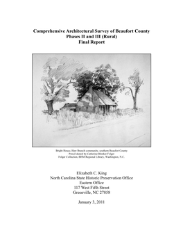 Comprehensive Architectural Survey of Beaufort County Phases II and III (Rural) Final Report