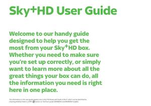 Sky±HD User Guide