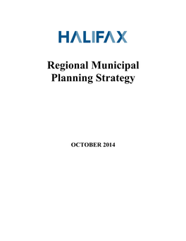 Regional Municipal Planning Strategy