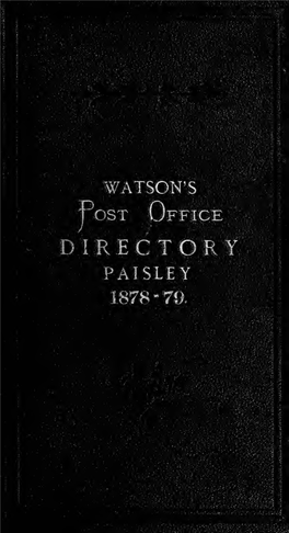 Watson's Directory for Paisley