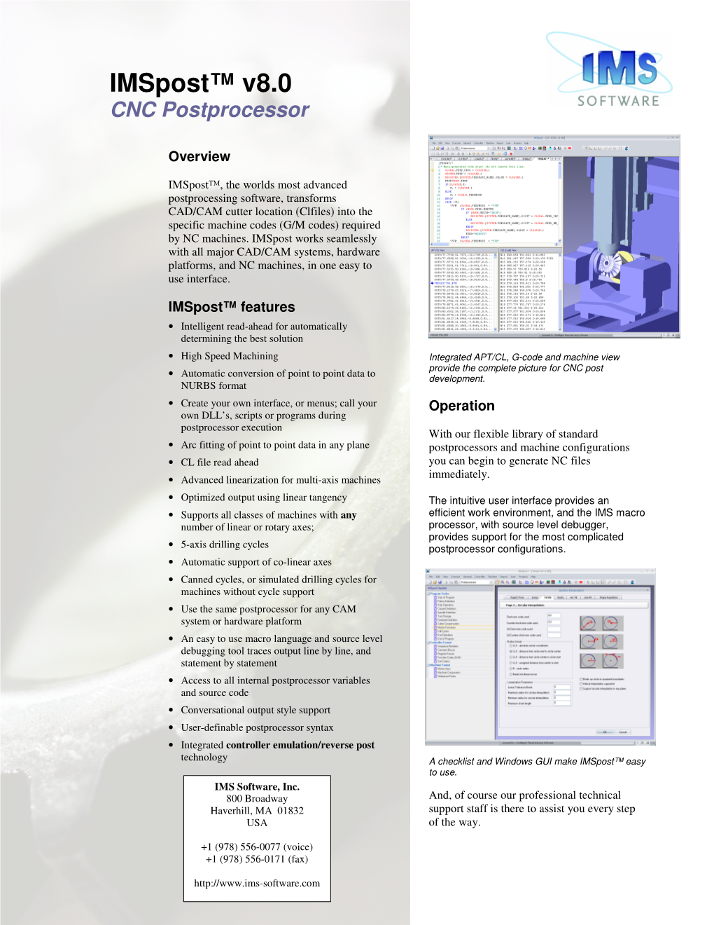 Imspost™ V8.0 CNC Postprocessor