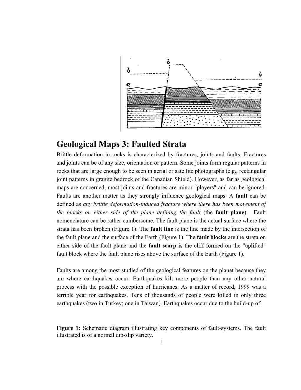 Geological Maps 3: Faulted Strata Brittle Deformation in Rocks Is Characterized by Fractures, Joints and Faults