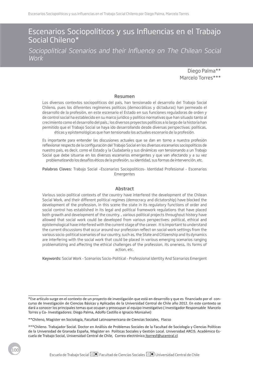 Escenarios Sociopolíticos Y Sus Influencias En El Trabajo Social