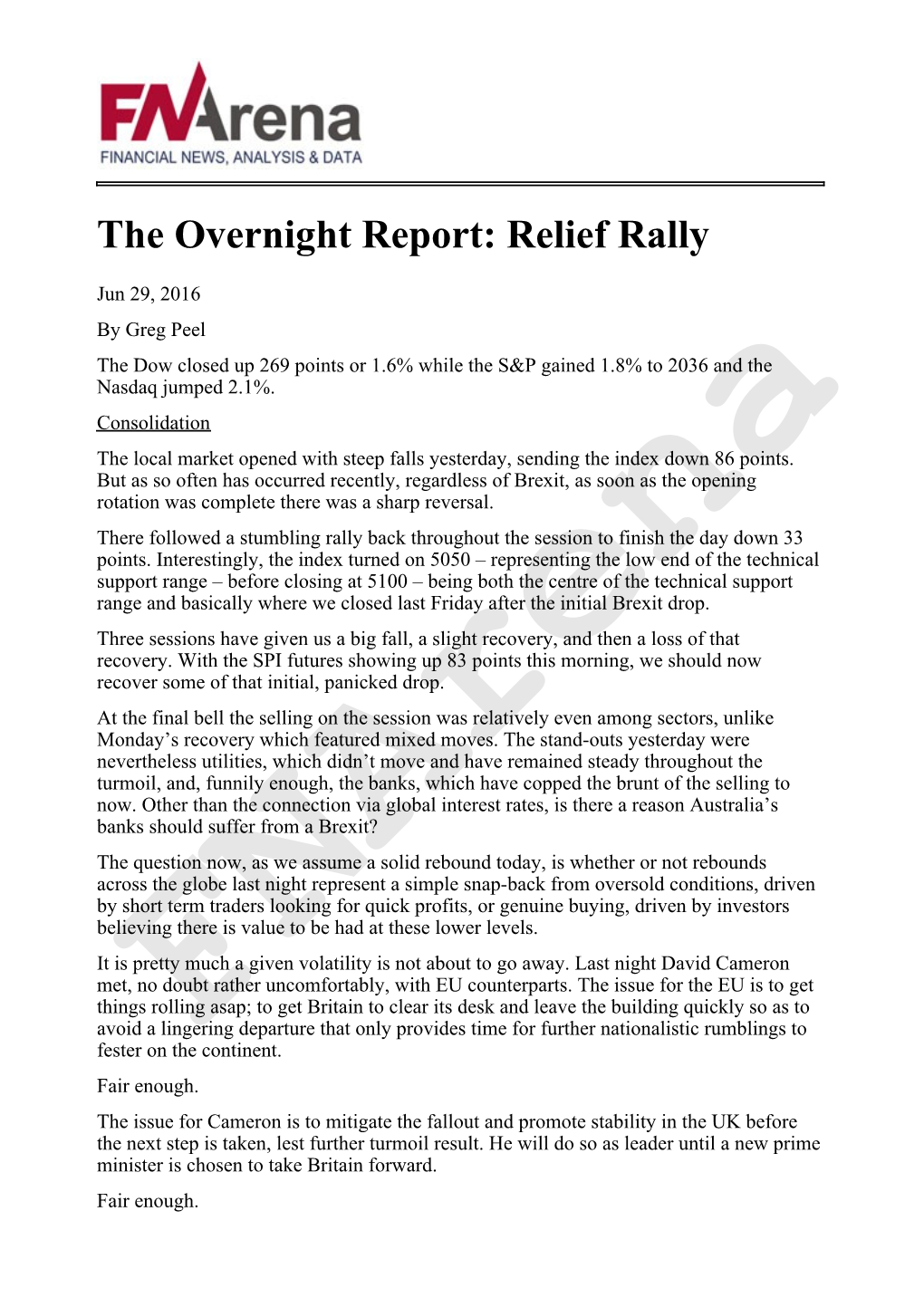 Relief Rally