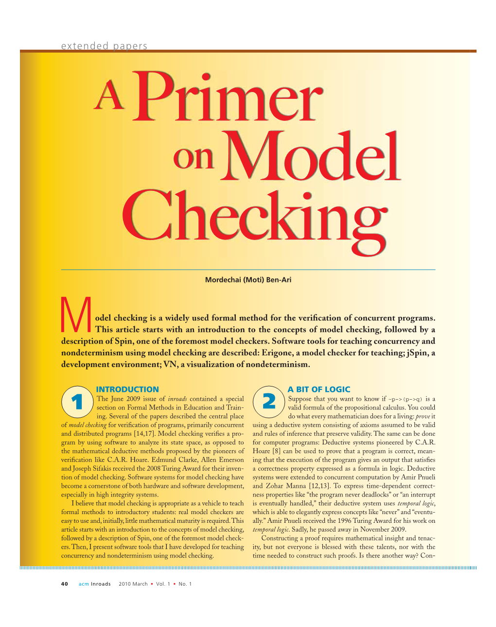 A Primer on Model Checking