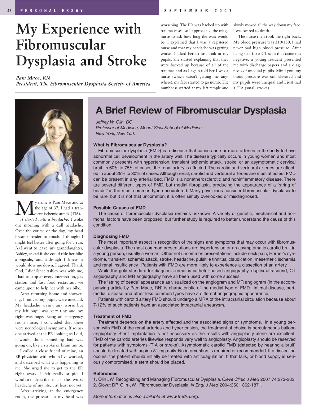 My Experience with Fibromuscular Dysplasia and Stroke