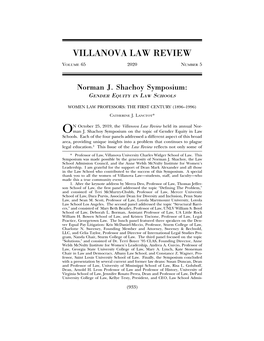 Villanova Law Review