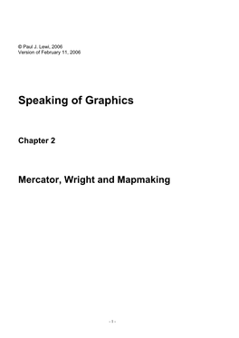 Chapter 2 Mercator, Wright and Mapmaking