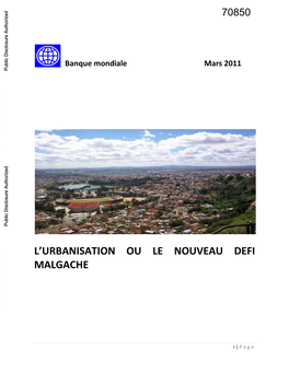 Statistiques Demographiques Sur La Population Urbaine a Madagascar