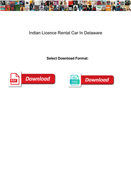 Indian Licence Rental Car in Delaware