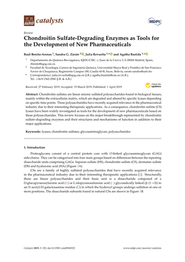 Chondroitin Sulfate-Degrading Enzymes As Tools for the Development of New Pharmaceuticals