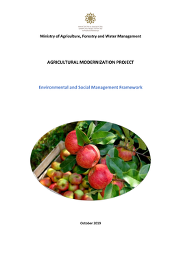 AGRICULTURAL MODERNIZATION PROJECT Environmental And