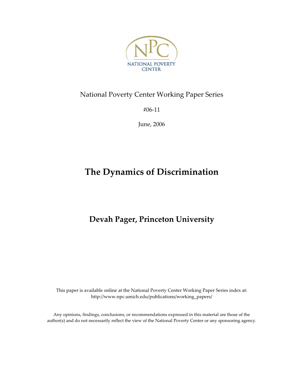 Discrimination Paper