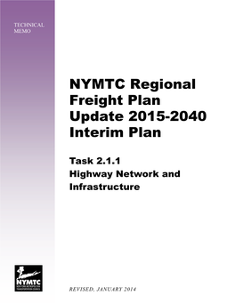 NYMTC Regional Freight Plan Update 2015-2040 Interim Plan