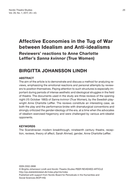 Affective Economies in the Tug of War Between Idealism and Anti-Idealisms