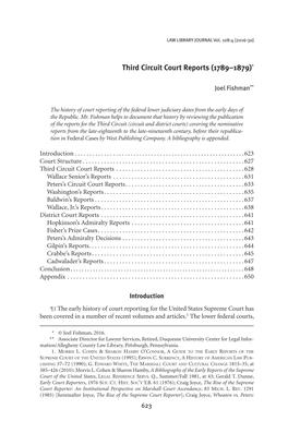 Third Circuit Court Reports (1789–1879)*