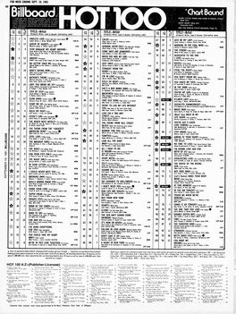 Billboard. *Chart Bound C Copyright 1981, Billboard Publications