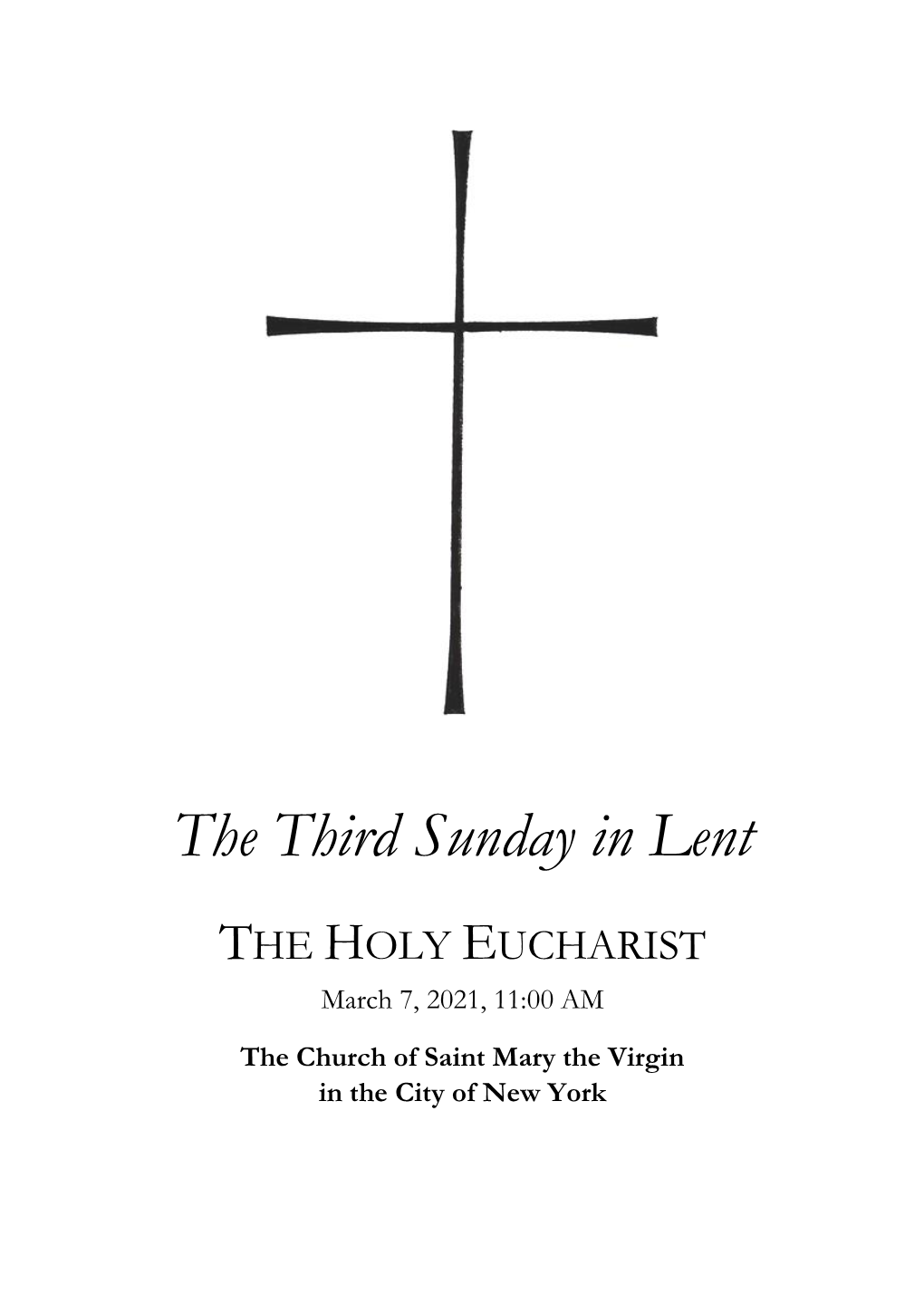 The Third Sunday in Lent