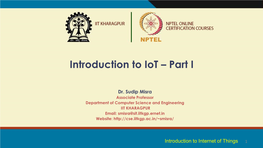 Introduction to Iot – Part I