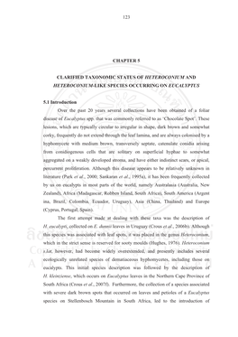 123 Chapter 5 Clarified Taxonomic Status Of