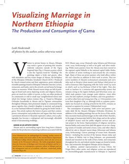 Visualizing Marriage in Northern Ethiopia the Production and Consumption of Gama
