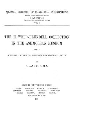 The H. Weld-Blundell Collection in the Ashmolean Museum