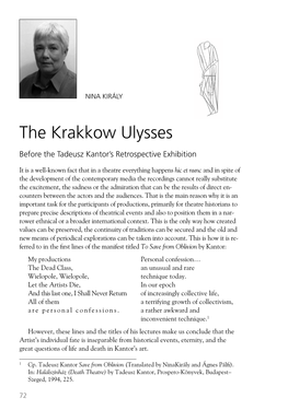 The Krakkow Ulysses