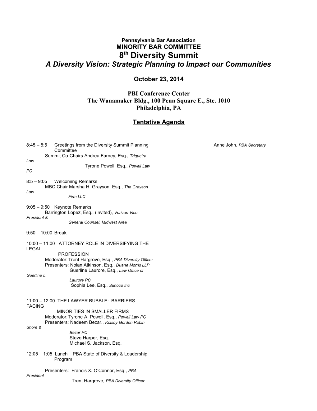 3Rd Annual Diversity Summit