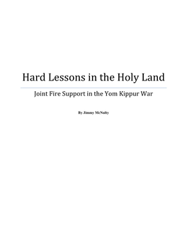 Hard Lessons in the Holy Land