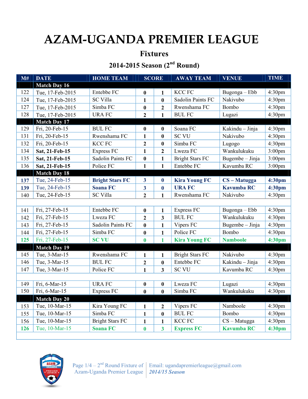 AUPL-Fixture-2014-15