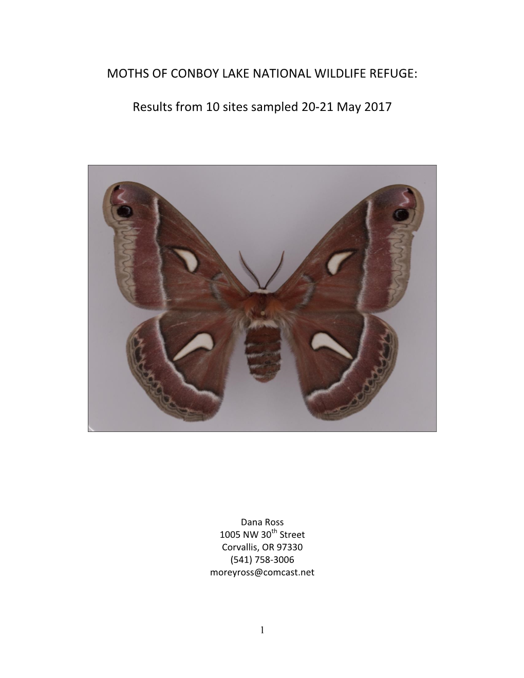 Moths of the Malheur National Wildlife Refuge