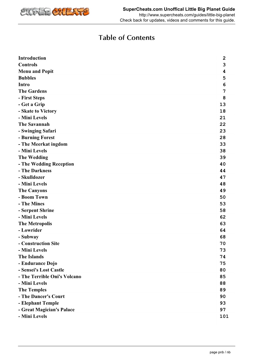 Little Big Planet Unofficial Guide