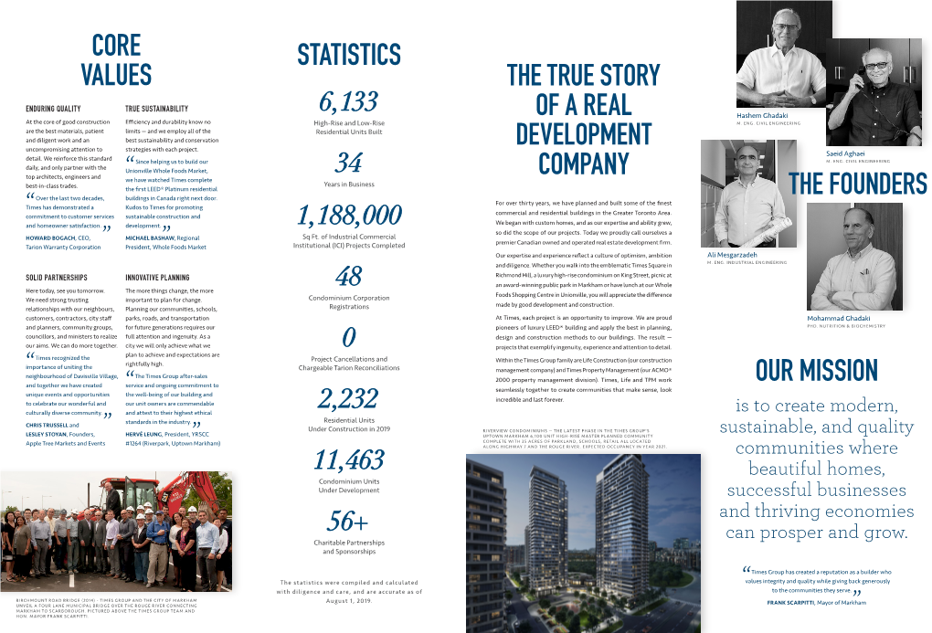 Statistics the True Story of a Real Development Company