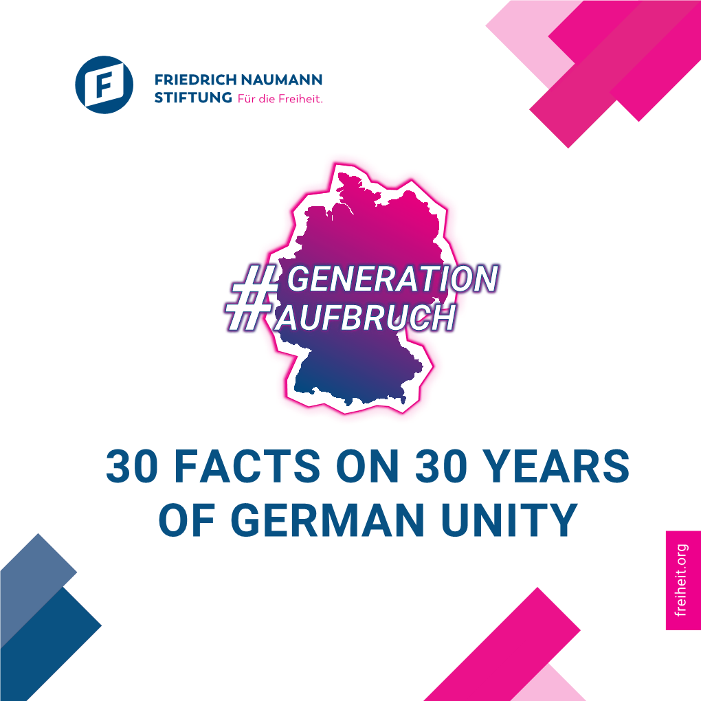 30 Facts on 30 Years of German Unity Imprint