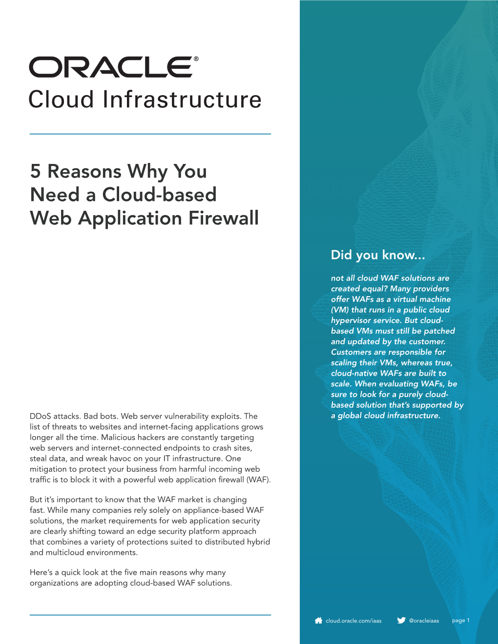 5 Reasons Why You Need a Cloud-Based Web Application Firewall