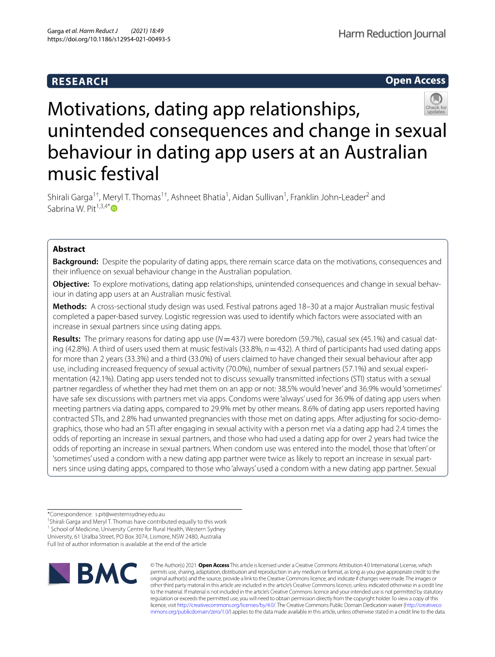 Motivations, Dating App Relationships, Unintended Consequences And