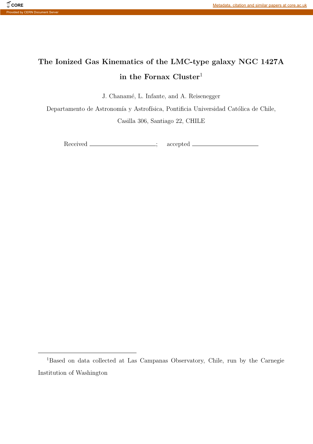 The Ionized Gas Kinematics of the LMC-Type Galaxy NGC 1427A in the Fornax Cluster1