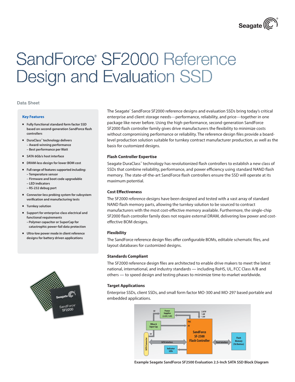Sandforce® SF2000 Reference Design and Evaluation SSD